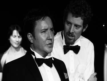 From Left: Anne Kane-Howie as Morgan Le Fay, Scott Cadenhead as Gawain, Damien Hughes as Perceval