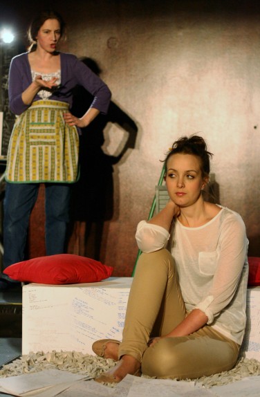 From left; Danielle Farrow as Debs, Lily Carrie as Chloe